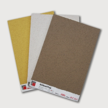 Vzorky fasádnej omietky alebo farby na platni