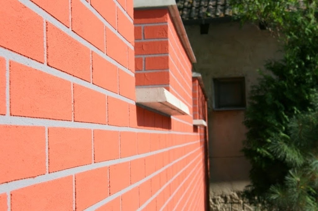 Imitácia tehličiek na fasáde Imitácia tehličiek na fasáde